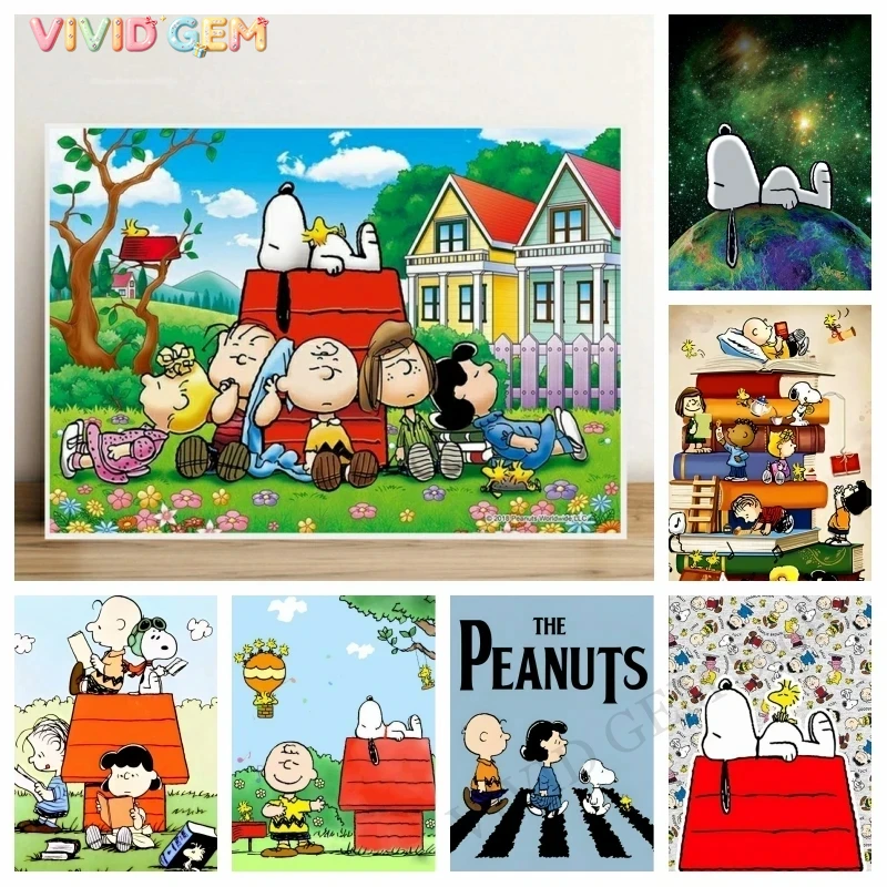 Resin Art Canvas - VIVID GEM 2026 Yeni Sevimli Snoopy
