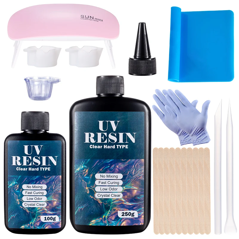 Resin Art Workshop - Sert UV Reçine Tutkal Seti Hızlı