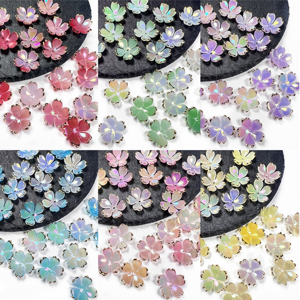 Resin Art Engagement - 50 adet/lot 19mm Akrilik Kiraz Çiçeği