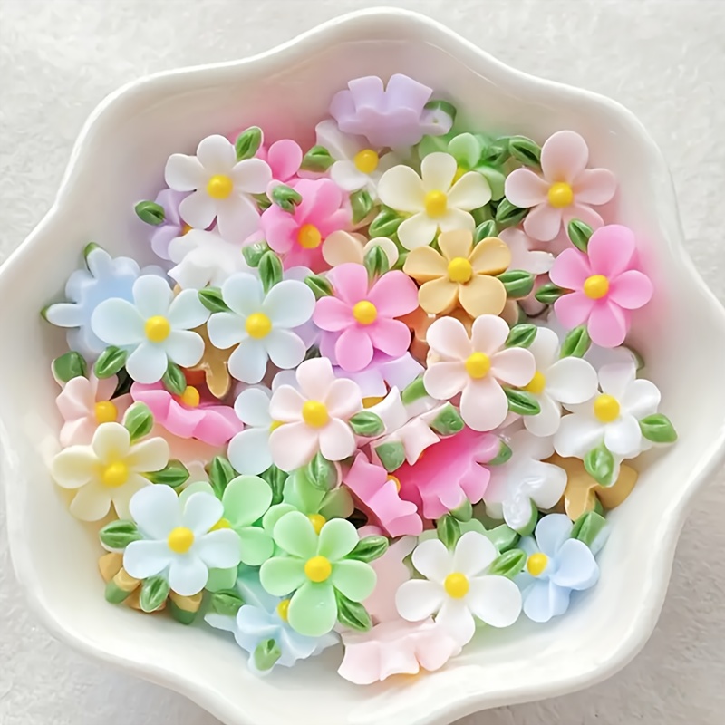 Resin Art Use - 20 adet Reçine Mini Çiçek ve