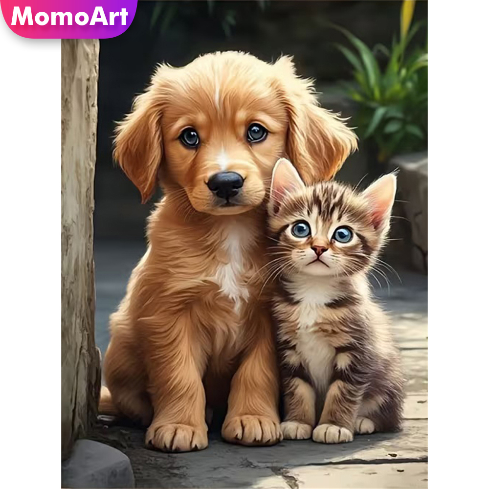 Resin Art For Beginner - Momoart Elmas Nakış Köpek Hayvan Boyama