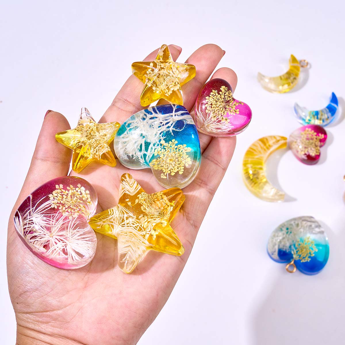 Kalp Yıldız Ay Kolye silikon k - Resin Art Epoxy incelemesi ve fiyatı